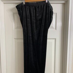 Bonnie Blain Women's Black Velour Pants, Size 3X